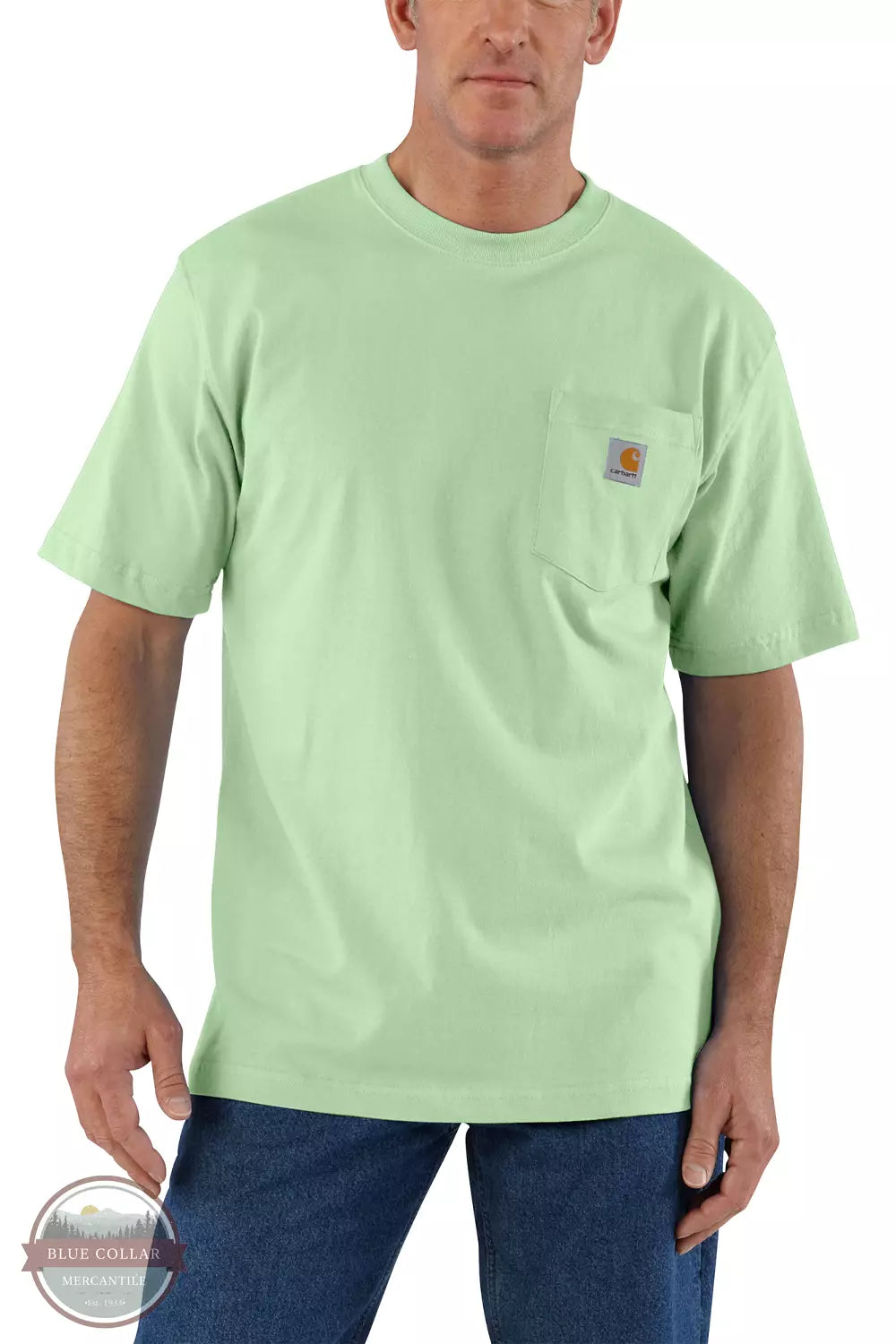 Carhartt K87 Loose Fit Heavyweight Short Sleeve Pocket T-Shirt GD7 Aventurine