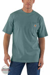Carhartt K87 Loose Fit Heavyweight Short Sleeve Pocket T-Shirt GE1 Sea Pine Heather