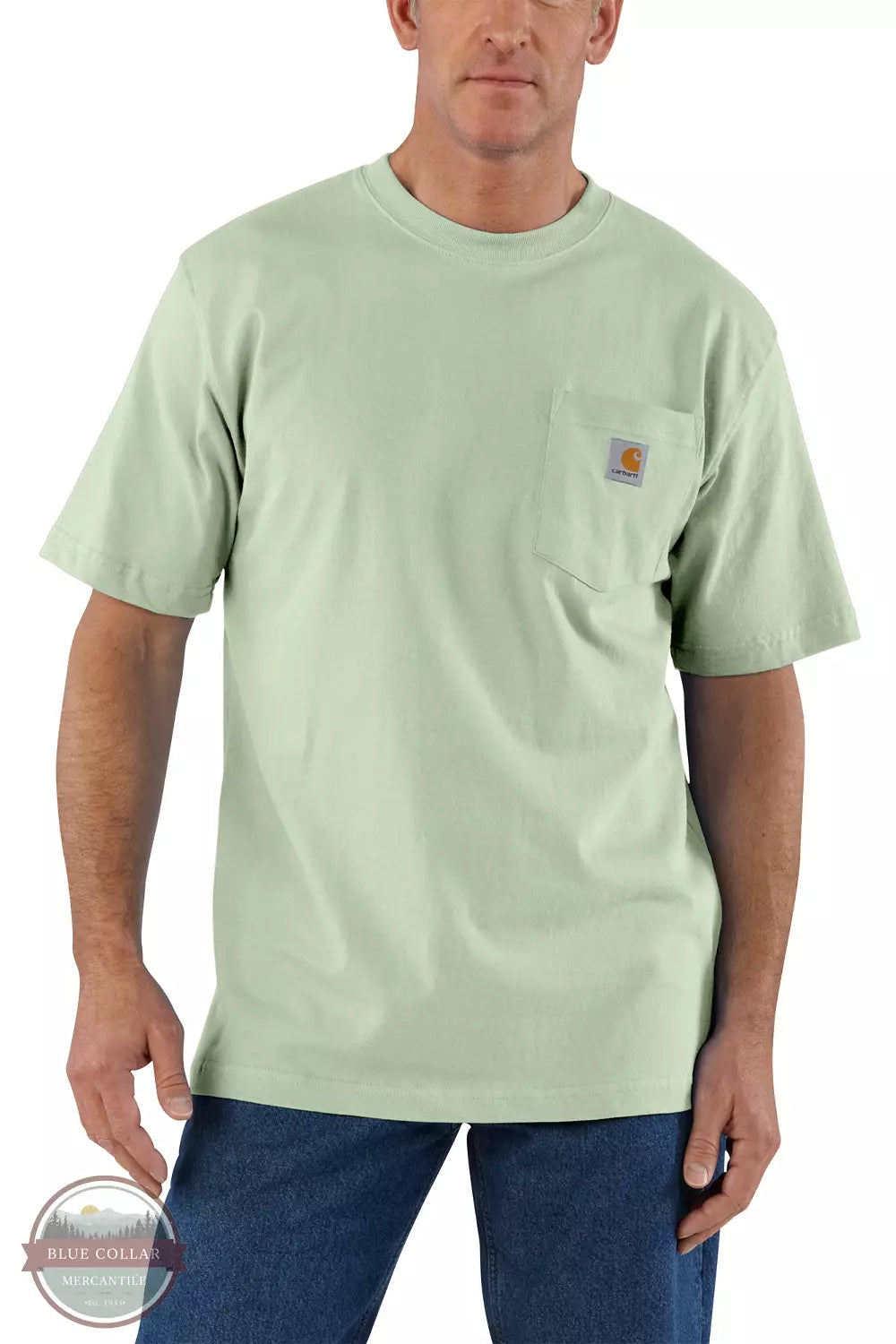 Carhartt K87 Loose Fit Heavyweight Short Sleeve Pocket T-Shirt GF3 Tender Greens