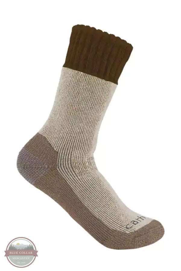 Carhartt SB6600M Heavyweight Synthetic Wool Blend Boot Sock Carhartt Brown Side View