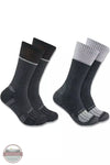 Carhartt SC0012M Force® Midweight Steel Toe Crew Socks 2-Pack Gray Profile View