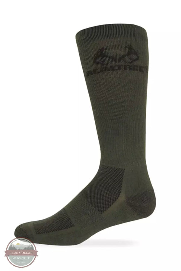 Carolina Ultimate 9774 Realtree Ultra-Dri Casual Crew Socks Olive Side View