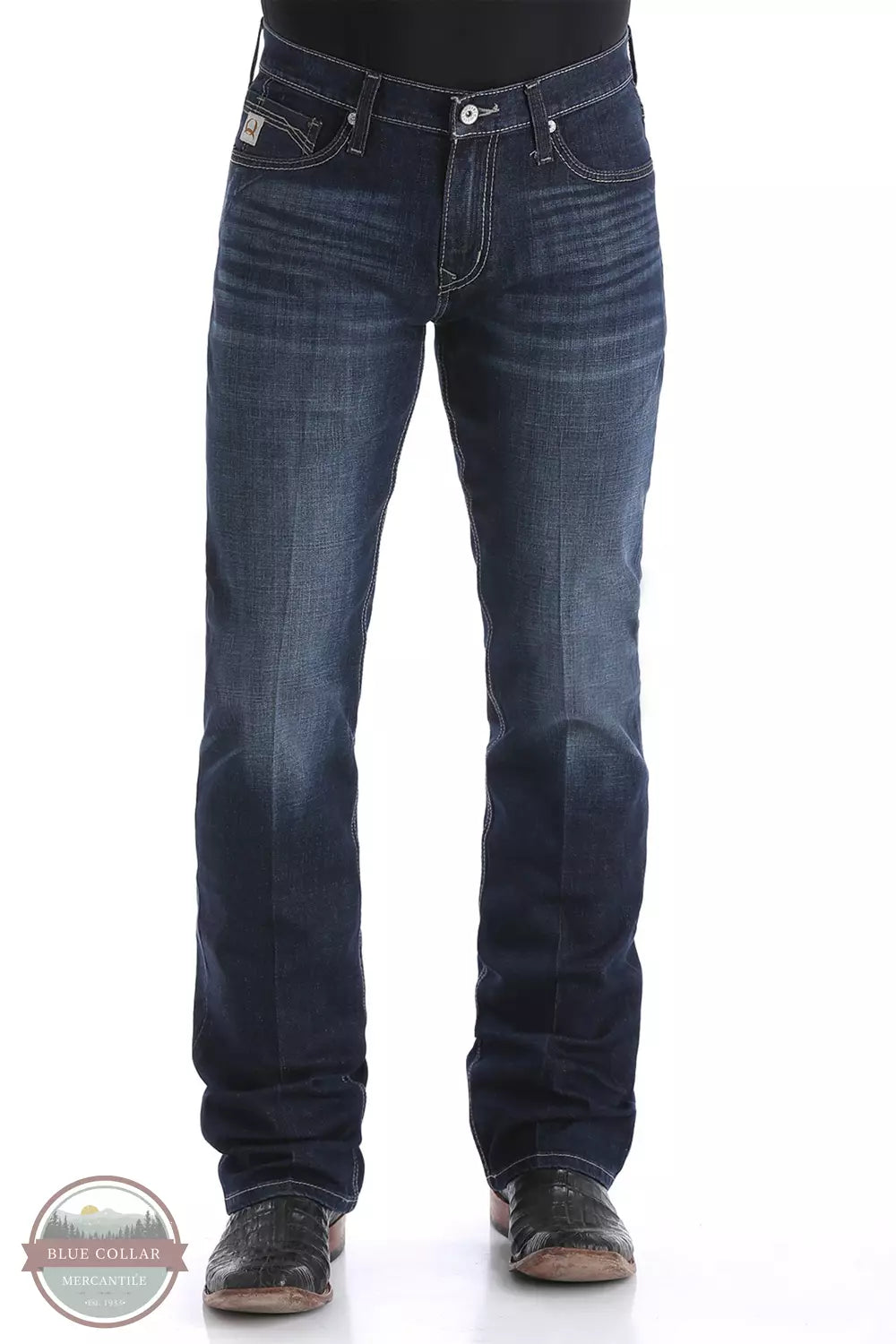 Cinch MB65436001 Slim Fit Ian Jeans in Dark Stonewash Front View