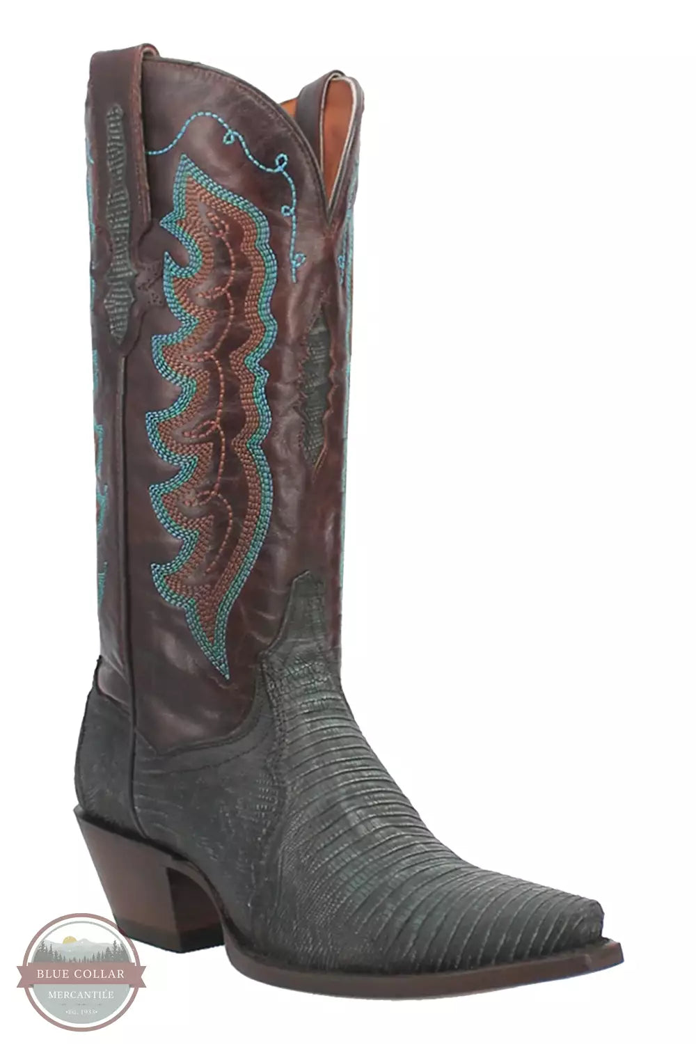 Dan Post DP3007 Drifter Western Boots in Lizard Profile View