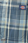 Dickies WS551 0IK Flex Short Sleeve Woven Plaid Work Shirt in Ink Navy