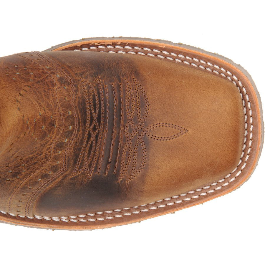 Double H DH3560 Jase 11 Inch Wide Square Toe Oak ICE™ Roper Boots toe view
