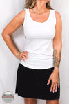 French Laundry MS35729S Scoop Neck Tank Top White Front View