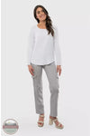 Heart of Pine PLHOP0001 Twill Stretch Cargo Pants Gray Full View. This item is available in multiple colors.