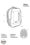 Hooey BP062NVTN "Rockstar" Navy/Tan Aztec Patten Backpack diagram