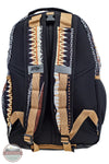 Hooey BP064AZBK "Ox" Black & Tan Aztec Pattern Backpack back view