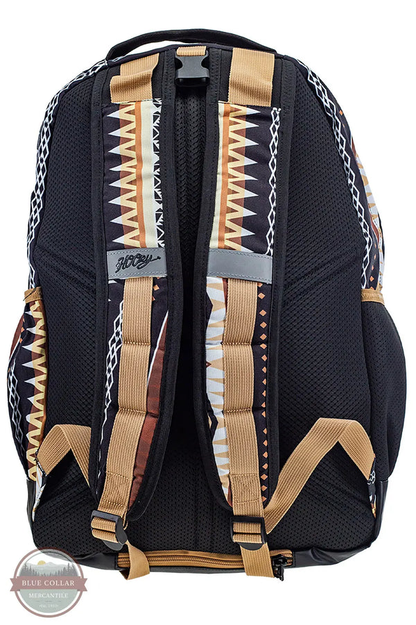 Hooey BP064AZBK "Ox" Black & Tan Aztec Pattern Backpack back view