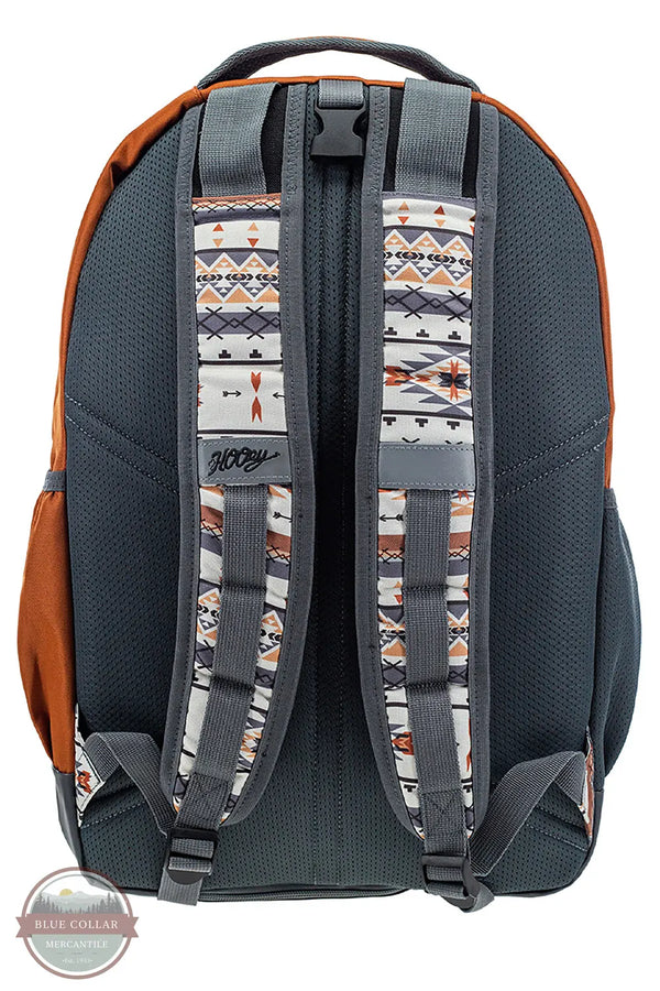 Hooey OX Rust Southwestern Aztec Print Backpack BP064RUGY back view