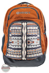 Hooey OX Rust Southwestern Aztec Print Backpack BP064RUGY front view