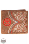 Hooey HBF016 Ranger Bi-Fold Wallet with Embroidery Tan Front View