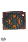 Hooey HFBF031-BRBK Kai Patchwork Bi-Fold Wallet in Brown/Black/Tan Front View