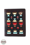 Hooey HFW023-SPBK Sunizona Knockout Bi-Fold Wallet Money Clip in Black with Serape Front View