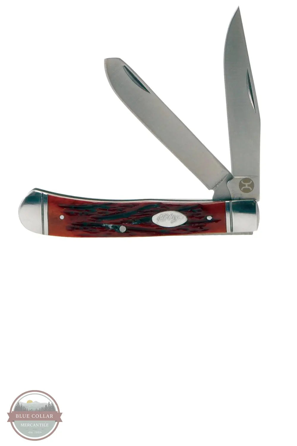 Hooey HK132 Jog Bone Trapper Pocket Knife in Caramel