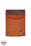 Hooey HMC002-TN Hands Up Basket Weave Money Clip Wallet in Tan / Brown Front View