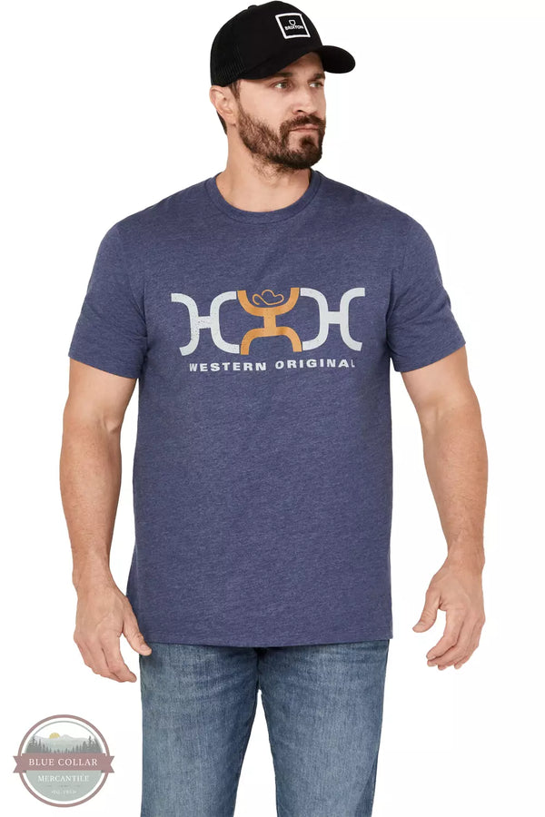 Hooey HT1681NV Loop Navy Logo T-Shirt Front View