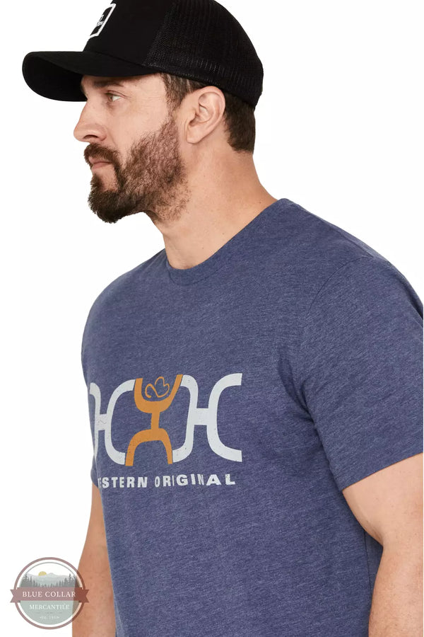 Hooey HT1681NV Loop Navy Logo T-Shirt Side View