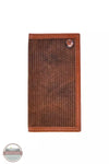 Hooey HW002- Roughout Basket Weave Rodeo Checkbook Wallet Brown Front View