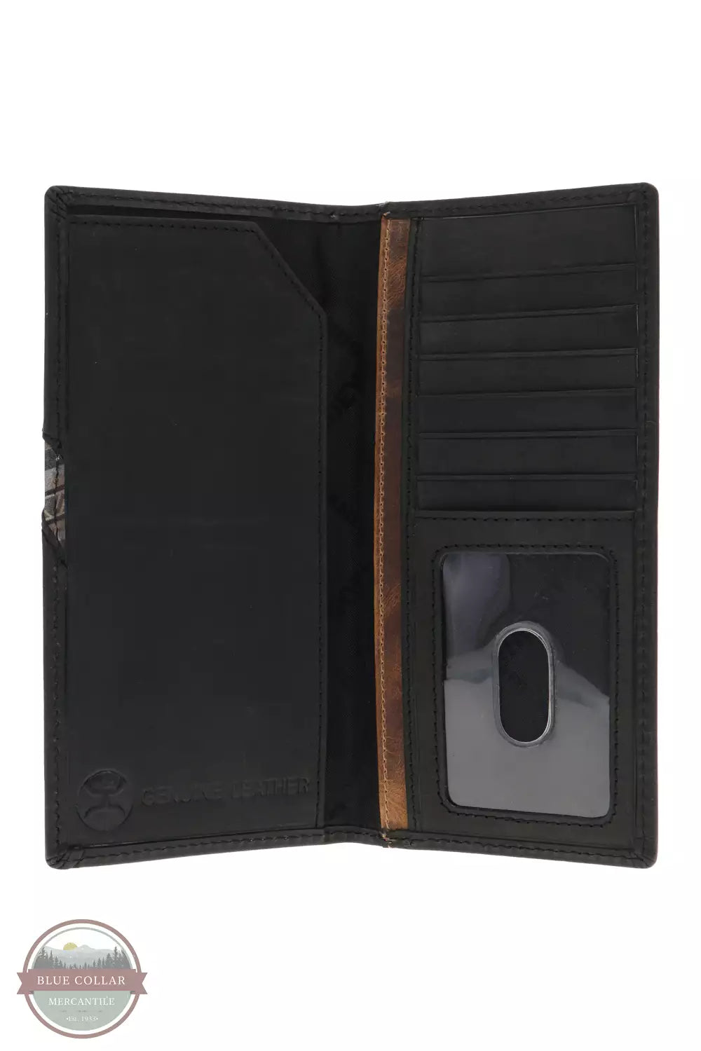 Hooey HW018-BK Original Lakota Print Rodeo Checkbook Wallet Inside View