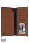 Hooey HW021-TNBR Monterey Aztec Embossed Rodeo Checkbook Wallet in Brown Inside View