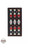 Hooey HW023-SPBK Sunizona Knockout Serape Print Rodeo Checkbook Wallet in Black Front View