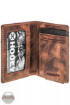 Hooey RFW014-BRTN Tahonta Brown/Tan Diamond Patchwork Bifold Money Clip Wallet Inside View