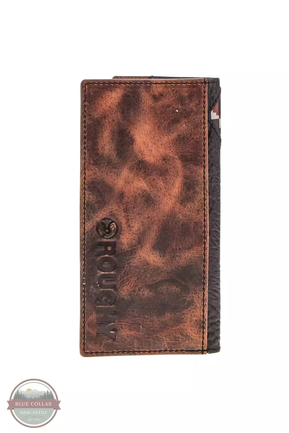 Hooey RW014-BRTN Tahonta Brown/Tan Diamond Patchwork Rodeo Checkbook Wallet Back View