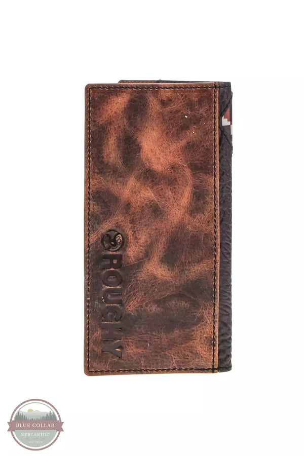 Hooey RW014-BRTN Tahonta Brown/Tan Diamond Patchwork Rodeo Checkbook Wallet Back View