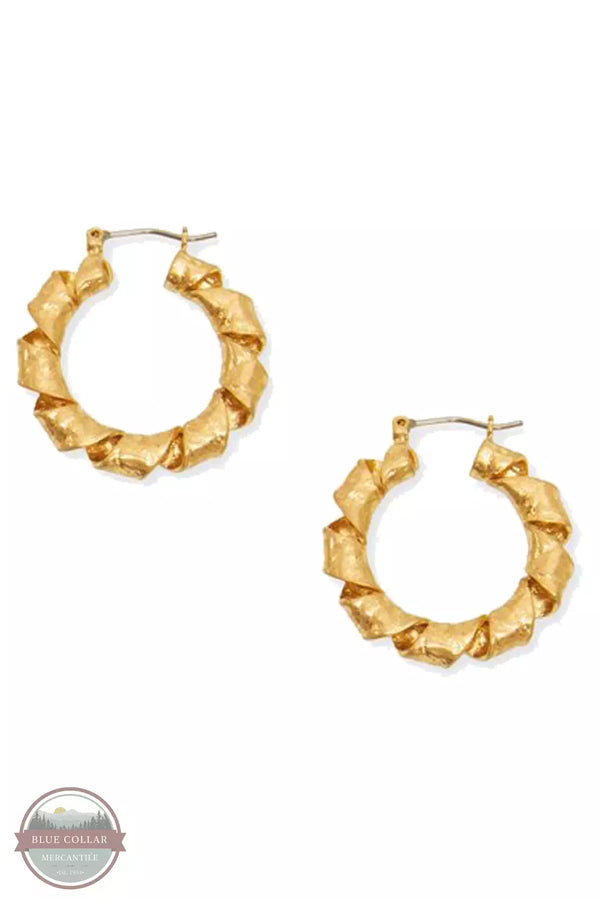 Joy Susan 338-234EG Twisted Ribbon Hoop Earrings Pair View
