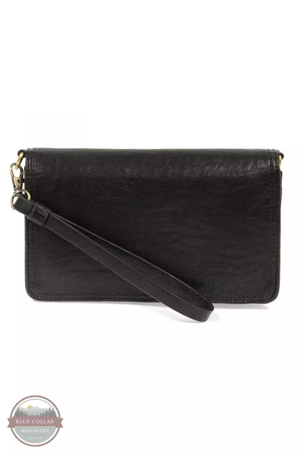 Joy Susan L8130 Billie Mini Organizer Crossbody Wristlet Bag Black Front View