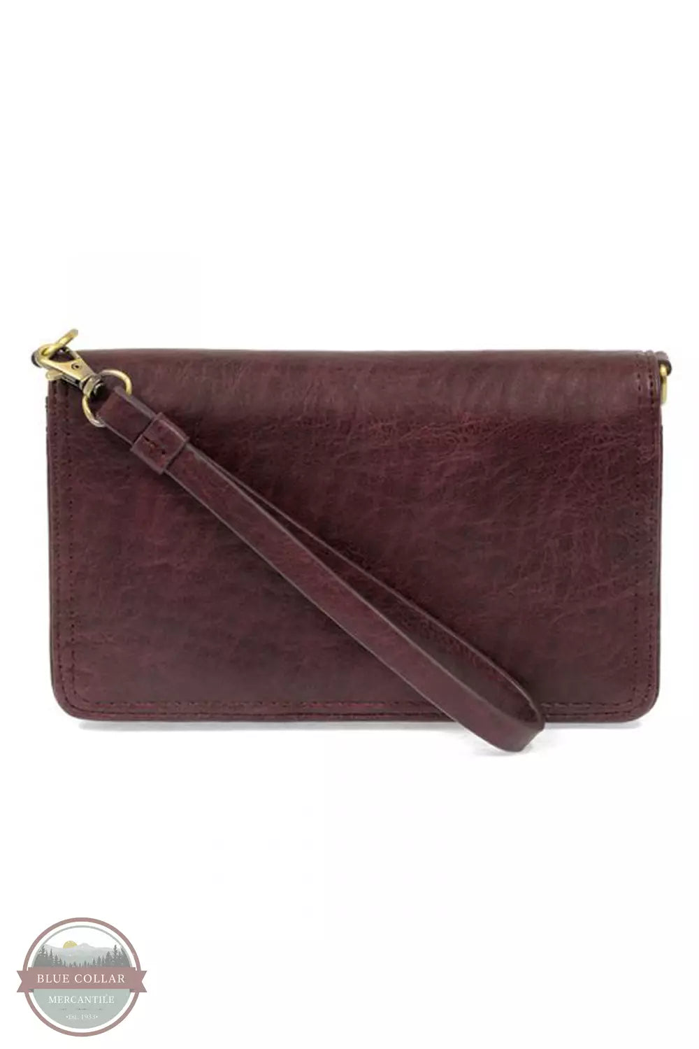 Joy Susan L8130 Billie Mini Organizer Crossbody Wristlet Bag Aubergine Front View