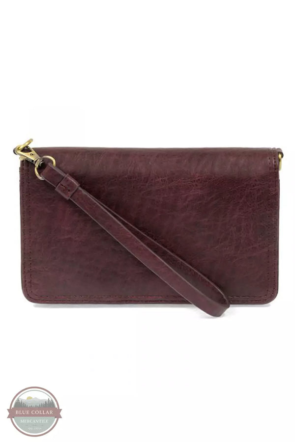 Joy Susan L8130 Billie Mini Organizer Crossbody Wristlet Bag Aubergine Front View