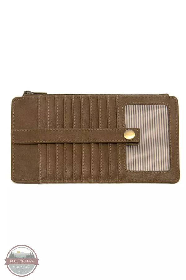 Joy Susan L8142 New Kara Distressed Wallet Sepia Front View