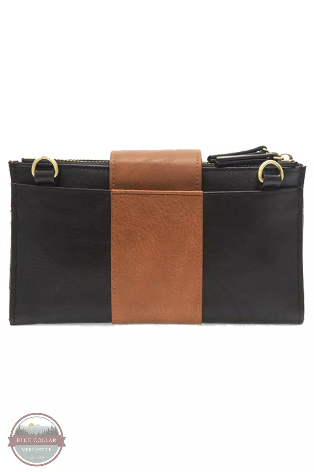 Joy Susan L8162 Camryn Colorblock Wallet Crossbody Bag Black / Chicory Back View