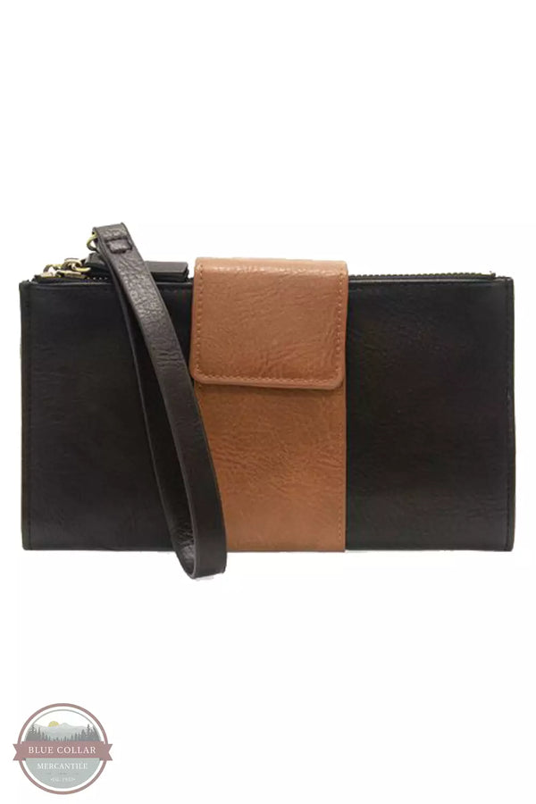 Joy Susan L8162 Camryn Colorblock Wallet Crossbody Bag Black / Chicory Front View