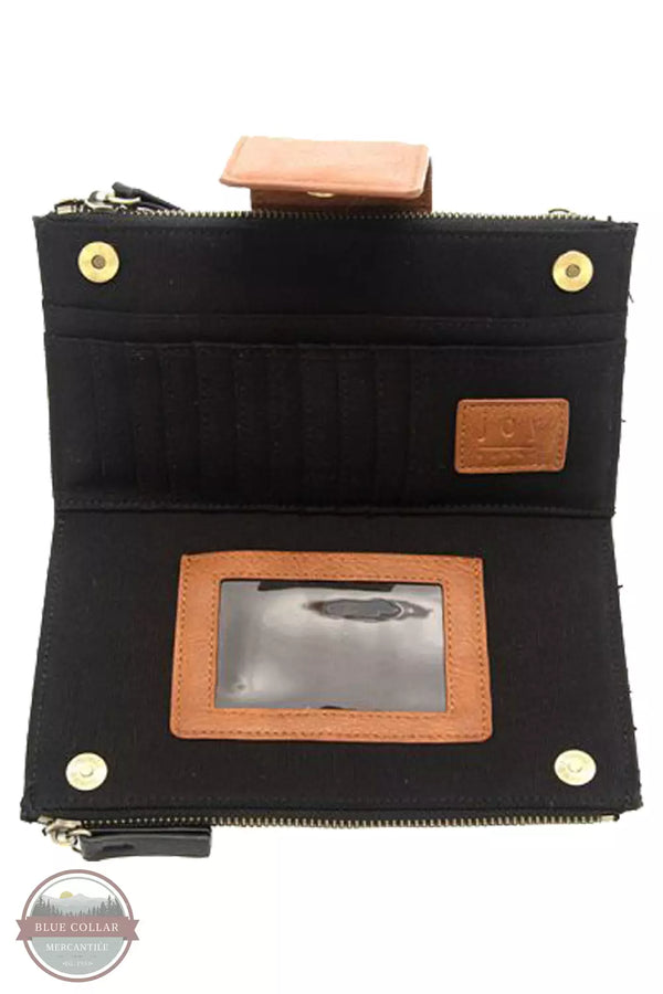 Joy Susan L8162 Camryn Colorblock Wallet Crossbody Bag Black / Chicory Inside View
