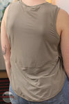 Keren Hart 56020 PLT Platinum Perforated Sleeveless Tank Back View