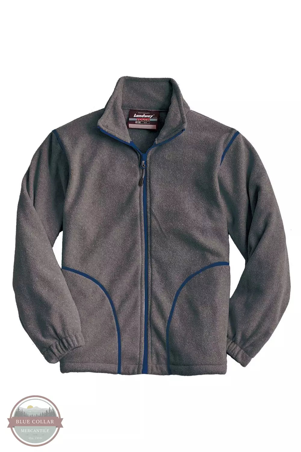 Landway 8824K Nantucket Full Zip Fleece Jacket Dark Ash Front View