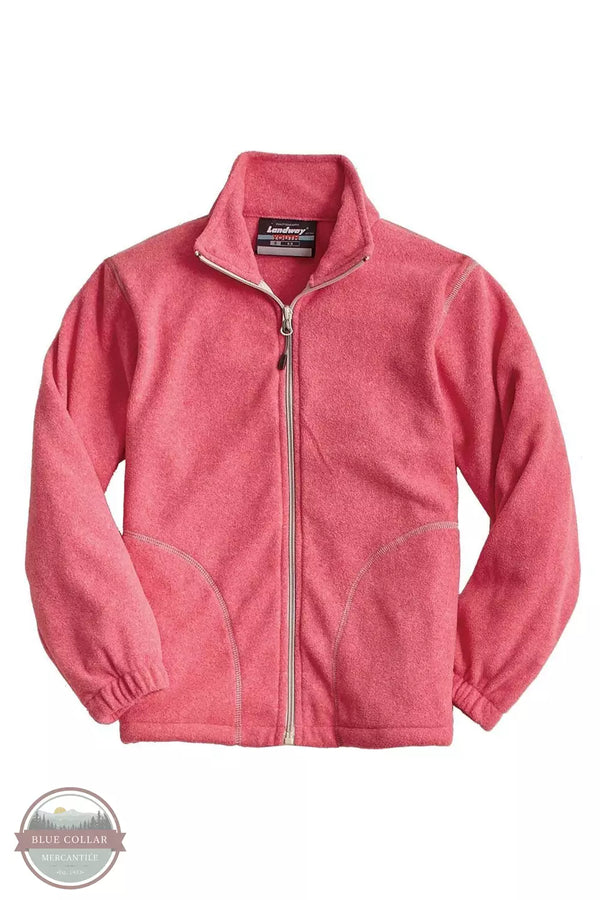 Landway 8824K Nantucket Full Zip Fleece Jacket Heather Rose Front View