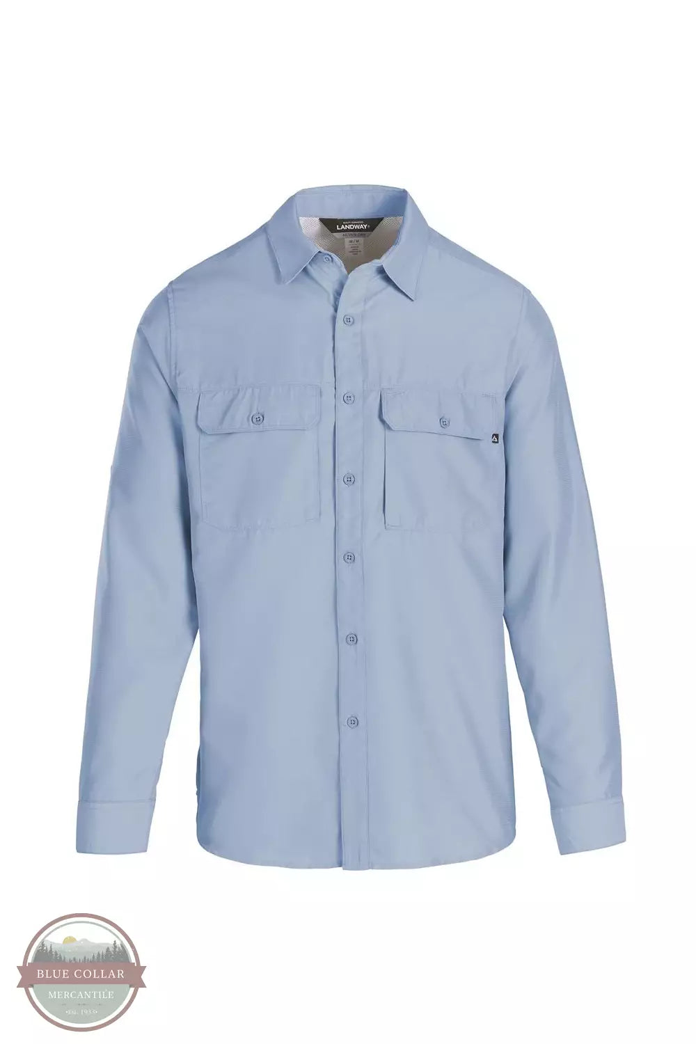 Landway WS-30 Seabright Outdoor Utility Shirt Sky Blue Front View