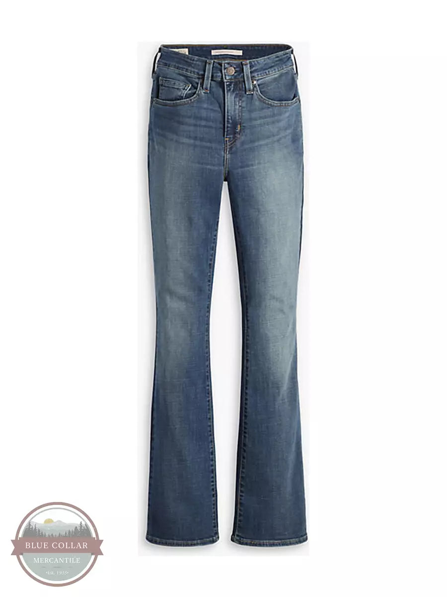 Levi's 18759-0121 725 High Rise Slim Fit Bootcut Jeans in Tore It Up Dark Wash front of jeans shown