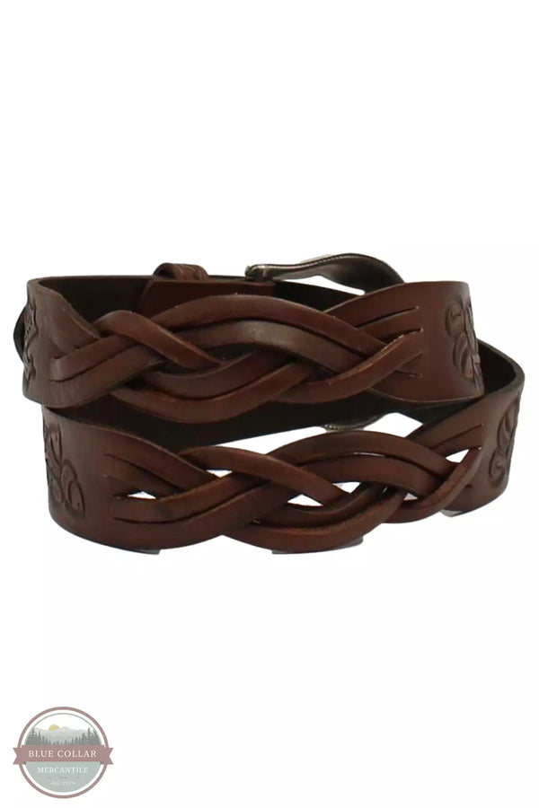 Angel Ranch D140001202 1.5" Braided Acorn Brown Belt back view