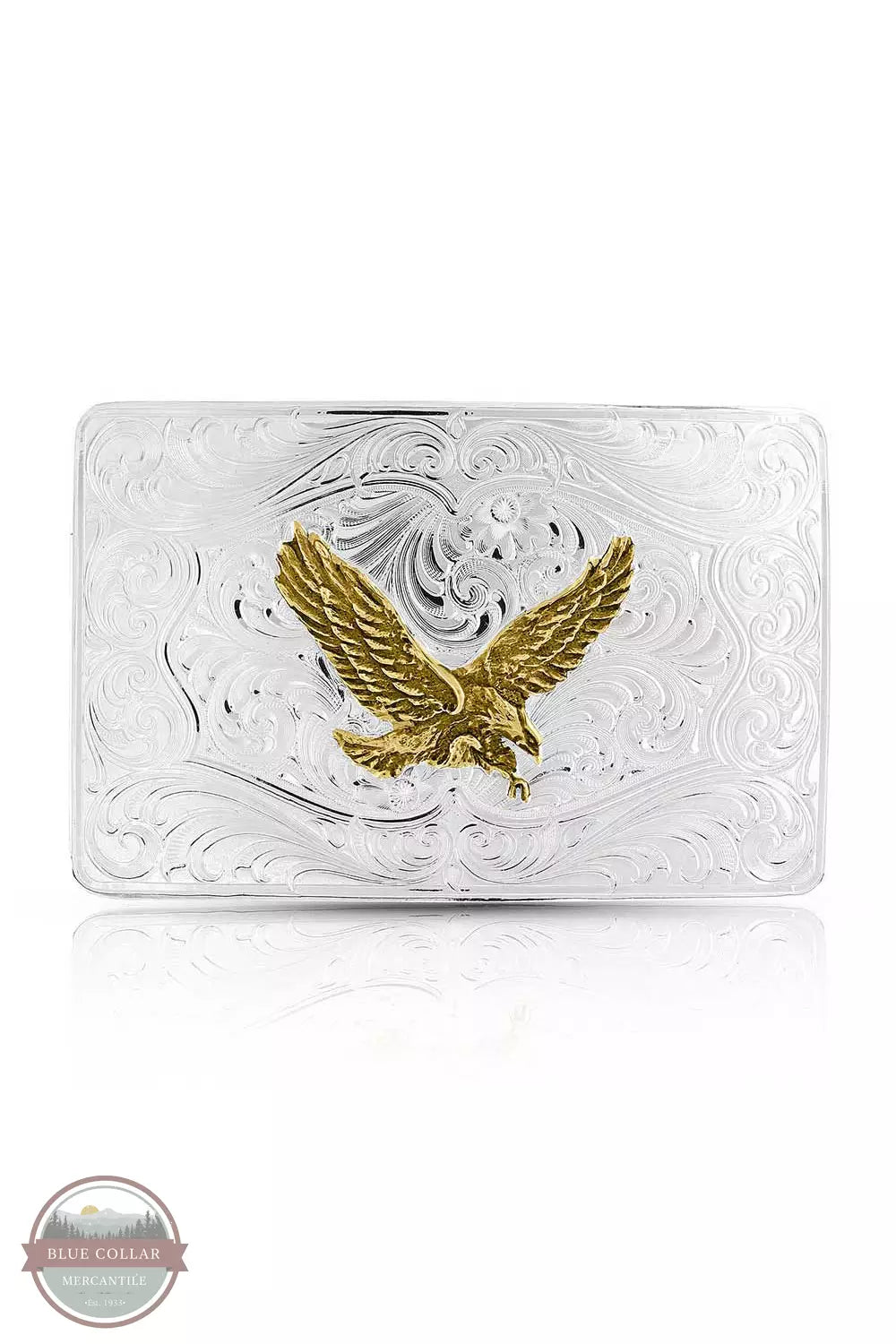 Montana Silversmith 46510-249 Iconic Western Eagle Silver Buckle Front View
