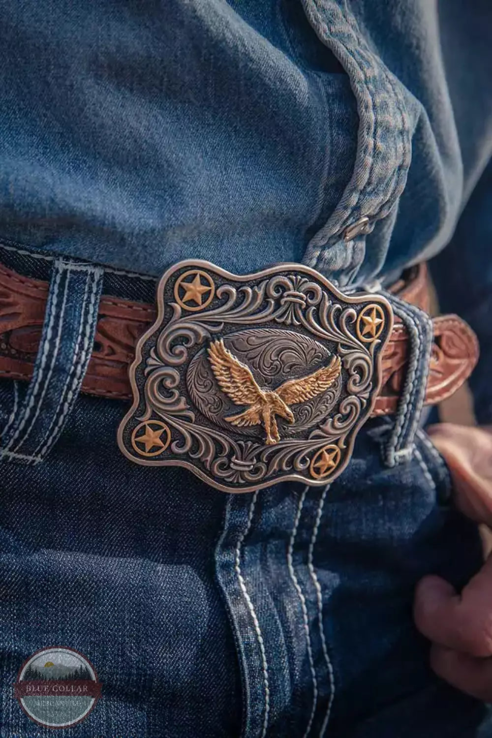 Montana Silversmith A976P Soaring High American Eagle Attitude Buckle Life View
