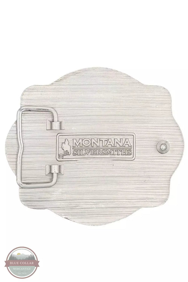 Montana Silversmiths A886 A-Blaze Filigree Framed Bull Rider Attitude Buckle Back View
