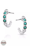Montana Silversmiths ER5648 Turquoise Tranquility Crystal Earrings Front View