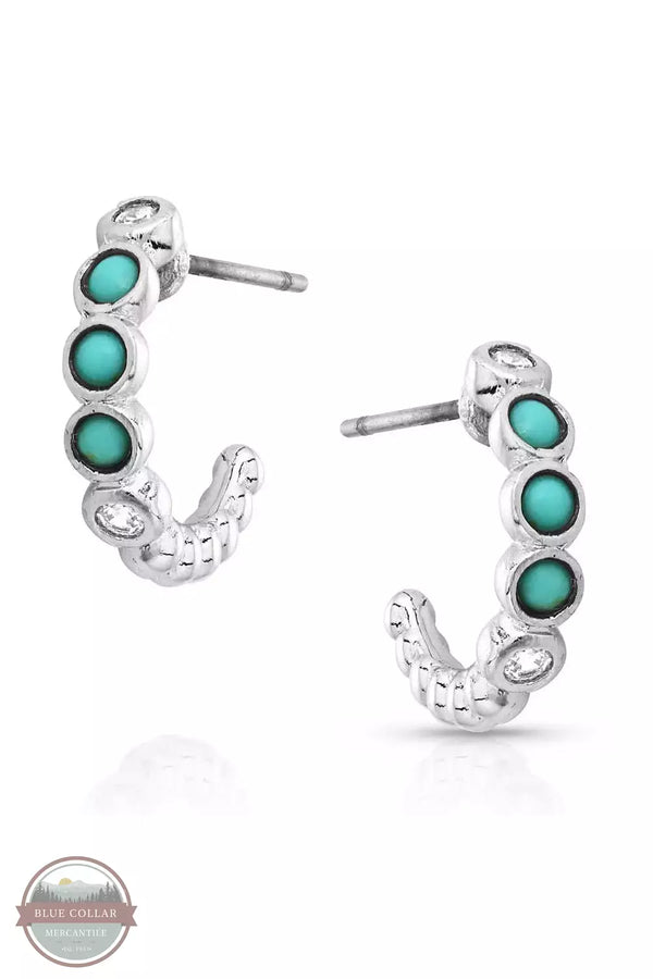 Montana Silversmiths ER5648 Turquoise Tranquility Crystal Earrings Front View